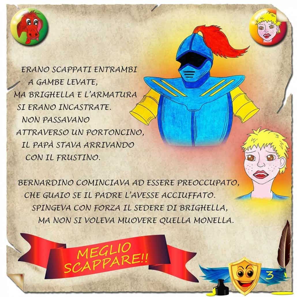 Storie per bambini da leggere. La voglia di un bambino di crescere per indossare l'armatura e scoprire il mondo